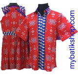 Couple Batik Modern Prints Red