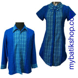 Couple Batik Tenun Bold Blue