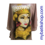 Handpainted Mocha Chiffon Blouse Dancer