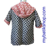 Hooded Reversible Stamped Batik Jacket