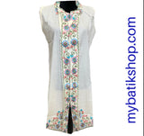 Open Embroidered Kebaya Blazer Top