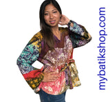 Batik Tulis Abstract Yogya Top Long-sleeves